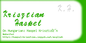 krisztian haspel business card